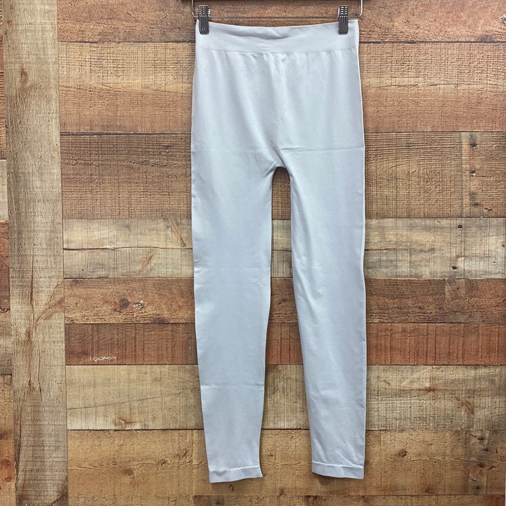 Zenana Outfitters Silver Gray Leggings NEW